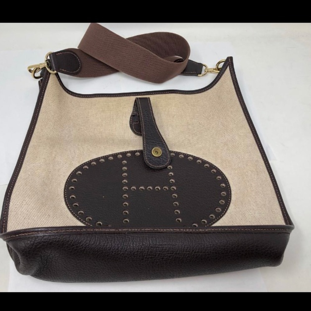 Hermes toile Evelyne 33 canvas handbag - Picture 2 of 6
